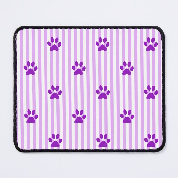 Item preview, Cute Purple Paw Minimalist Vertical Stripe Pattern | Gift for Pet Lovers | Present for Veterinarians or Veterinary Students | Sweet Purple Paw and Stripe Graphic | Gift for Cat Owners designed and sold by VivaFy.