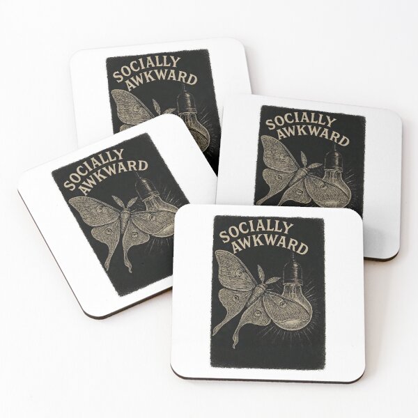 Item preview, Socially Awkward - Vintage Moth Art designed and sold by Dhenin Studio.