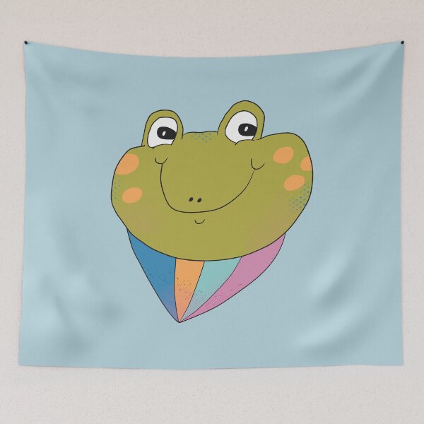 Item preview, Silly Frog Burst (Blue) designed and sold by yellowflowerhut.