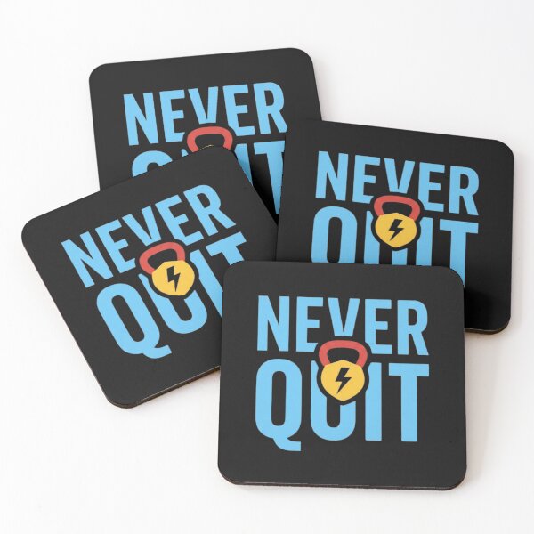 Item preview, Never Quit Kettlebell Workout Fitness Motivation designed and sold by GiggleInkTees.