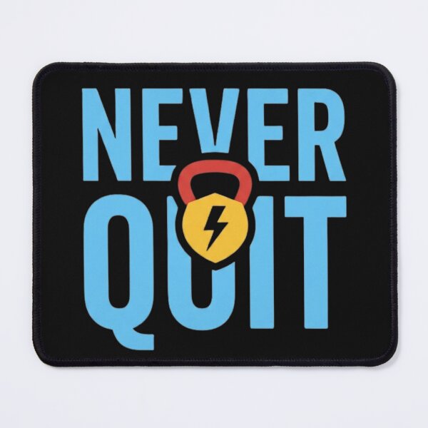 Item preview, Never Quit Kettlebell Workout Fitness Motivation designed and sold by GiggleInkTees.