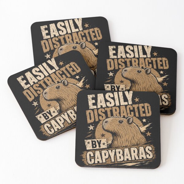 Item preview, Easily Distracted By Capybaras Funny Animal Lover Capybara Fan Gift designed and sold by SkeletonsDanger.