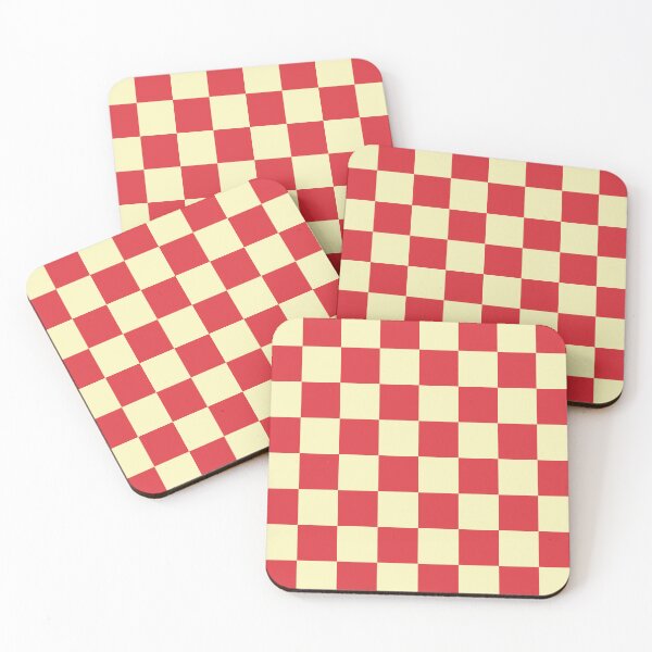Item preview, Retro Red and Butter Yellow Checkerboard Pattern designed and sold by ViviNyks.