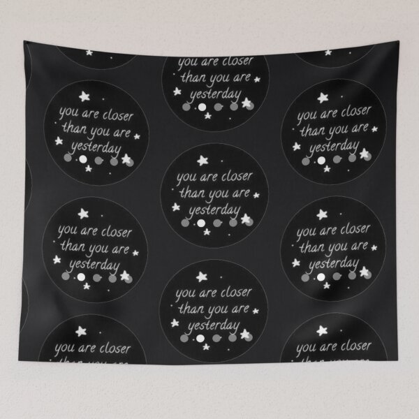Item preview, You Are Closer Than You Were Yesterday Celestial - Motivational Sticker designed and sold by Scro-Ciob-Shop.