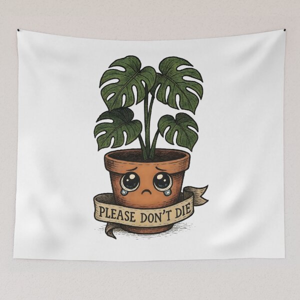 Item preview, Please Don't Die - Monstera Plant Lover designed and sold by Dhenin Studio.