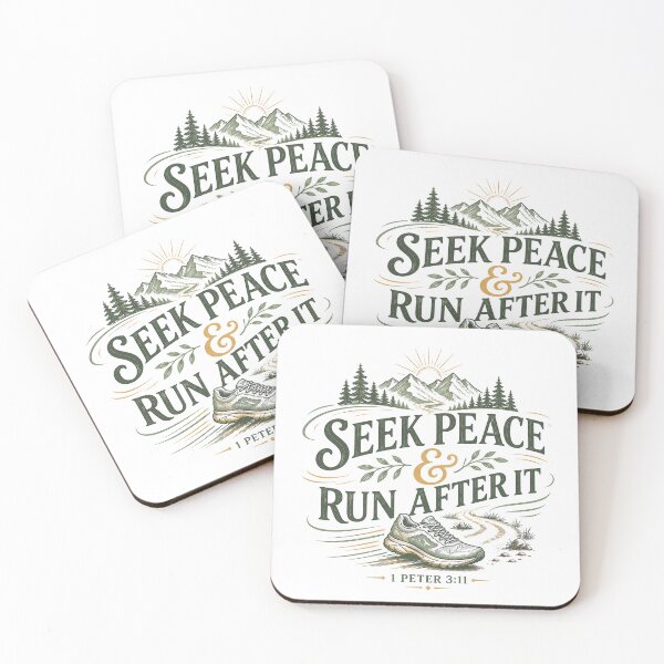 Item preview, Seek Peace and Run After It Christian Running Faith Design 1 Peter 3:11 designed and sold by SoulThread Studio.