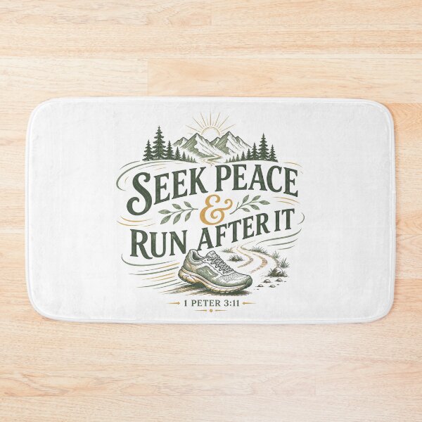 Item preview, Seek Peace and Run After It Christian Running Faith Design 1 Peter 3:11 designed and sold by SoulThread Studio.