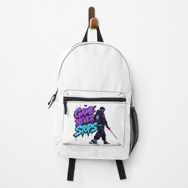 Item preview, GAME NEVER STOPS Gaming Sticker | Neon Esports Graffiti Design designed and sold by Stylestickers55.