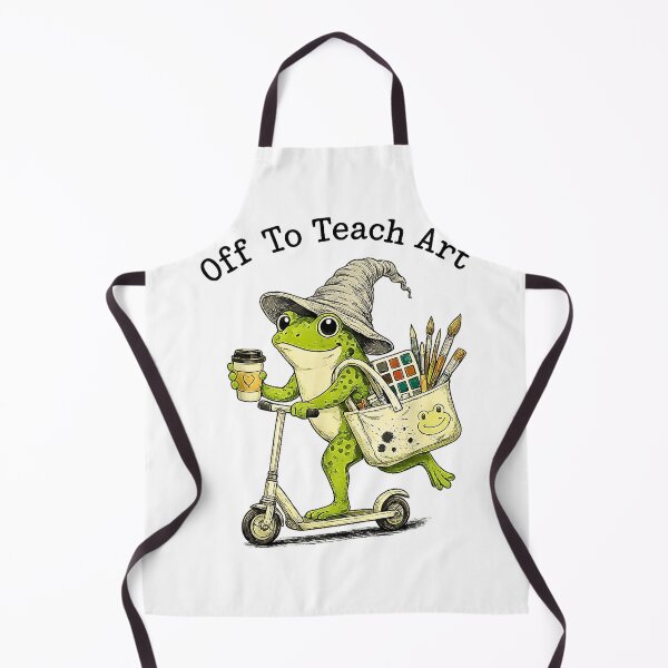 Item preview, Off To Teach Art Whimsical Wizard Frog Riding Scooter designed and sold by Rahamkshop.
