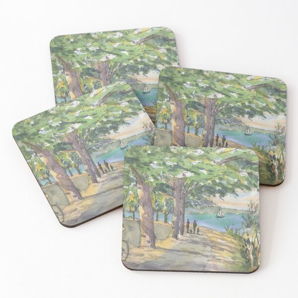 Item preview, Lake Washington Boulevard biking and walking path designed and sold by Dave Baab watercolors.