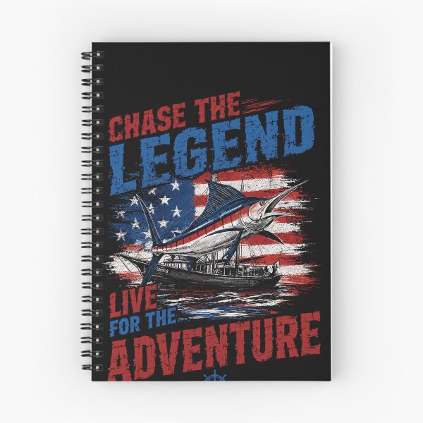 Item preview, Chase The Legend Live For The Adventure Marlin Fishing Angler Patriot designed and sold by SkeletonsDanger.
