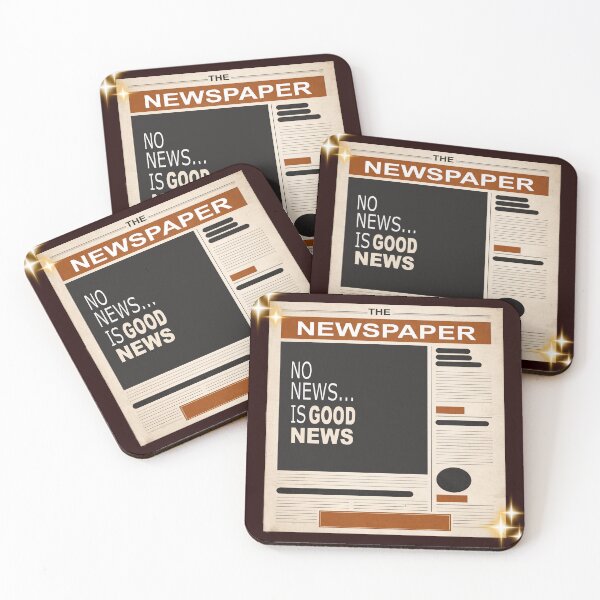 Item preview, No News Is Good News – Vintage Newspaper Conceptual Art designed and sold by LeelaWorks.org.