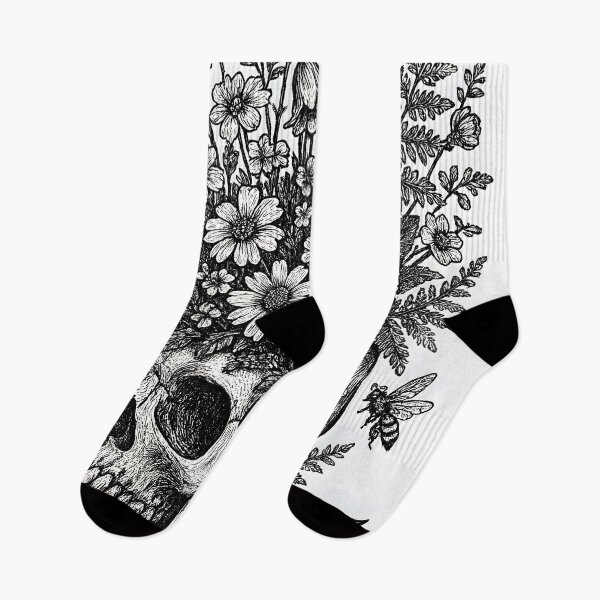 Item preview, Protect Your Peace - Botanical Floral Skull designed and sold by Dhenin Studio.