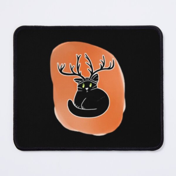 Item preview, Black Cat with Deer Antlers designed and sold by ResizsProject.
