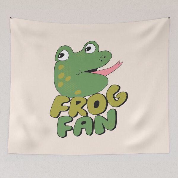 Item preview, Frog Fan (Green) designed and sold by yellowflowerhut.