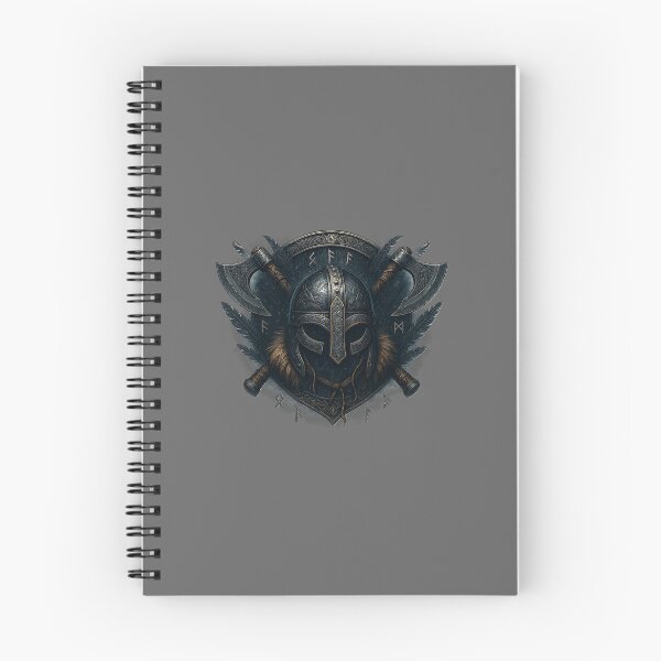 Item preview, Runic Viking Helmet – Crossed Axes & Nordic Shield – Dark Medieval Warrior Design designed and sold by SpitfireDesign.