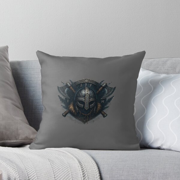 Item preview, Runic Viking Helmet – Crossed Axes & Nordic Shield – Dark Medieval Warrior Design designed and sold by SpitfireDesign.