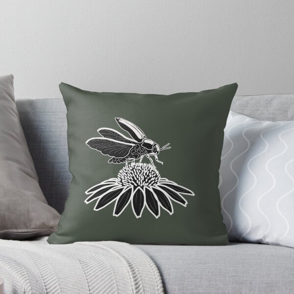Item preview, Stag Beetle on Wildflower Unique Minimalist Illustration designed and sold by LeshanArt.