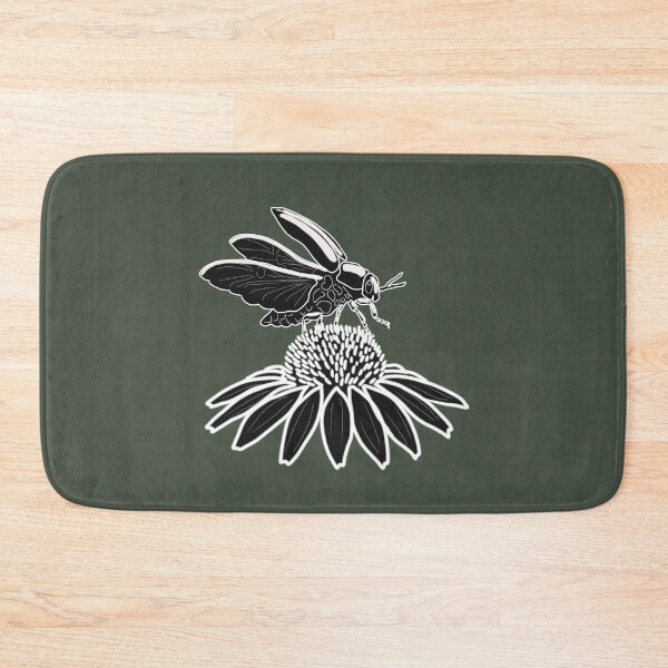 Item preview, Stag Beetle on Wildflower Unique Minimalist Illustration designed and sold by LeshanArt.
