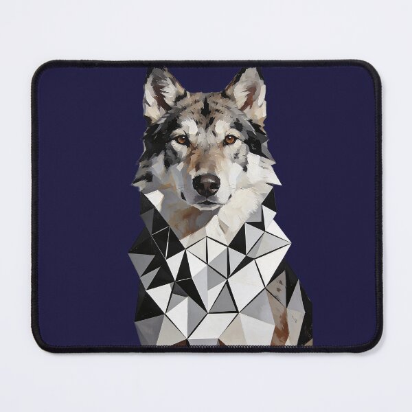 Item preview, Modern Wolf Face with Geometric Pattern designed and sold by KiraChie.