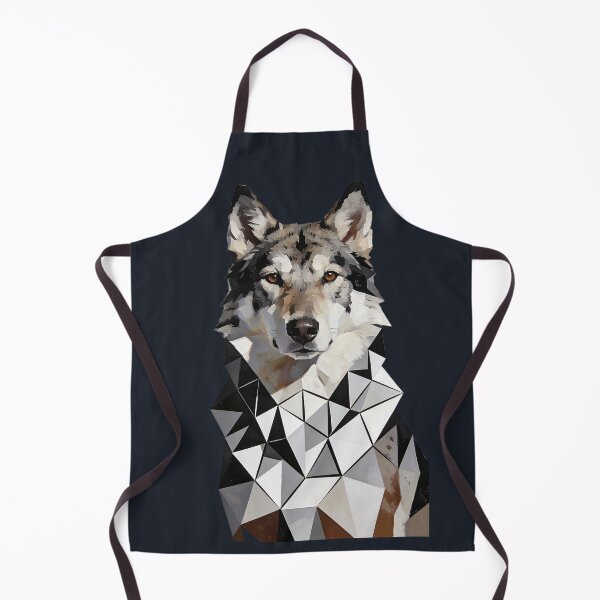 Item preview, Modern Wolf Face with Geometric Pattern designed and sold by KiraChie.