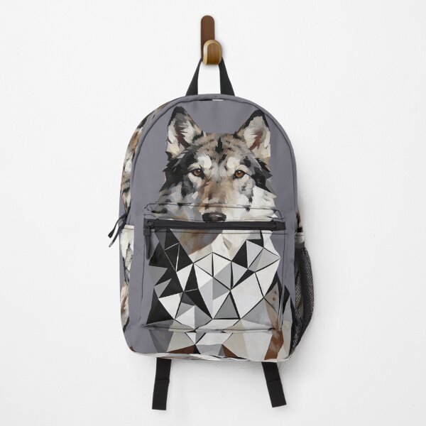 Item preview, Modern Wolf Face with Geometric Pattern designed and sold by KiraChie.
