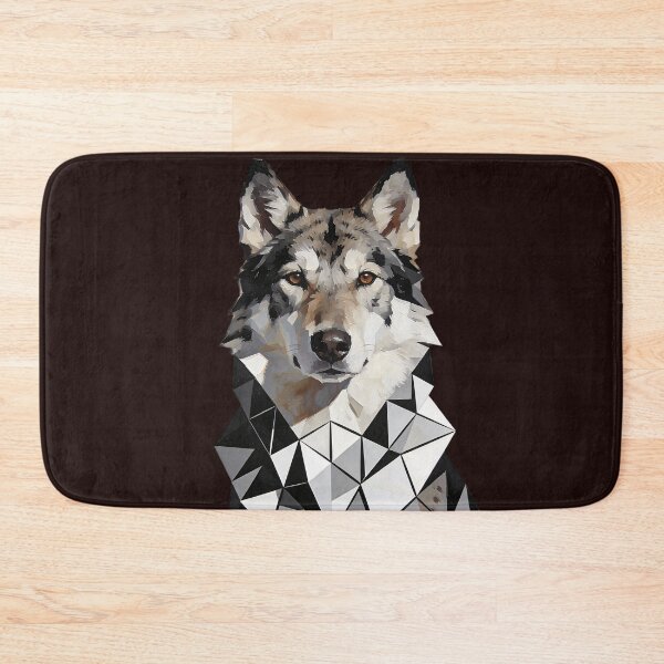 Item preview, Modern Wolf Face with Geometric Pattern designed and sold by KiraChie.