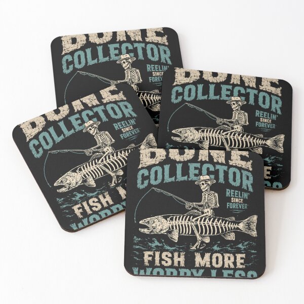 Item preview, Bone Collector Fish More Worry Less Fishing Angler designed and sold by SkeletonsDanger.