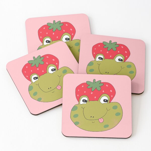 Item preview, Silly Strawberry Frog (Red) designed and sold by yellowflowerhut.