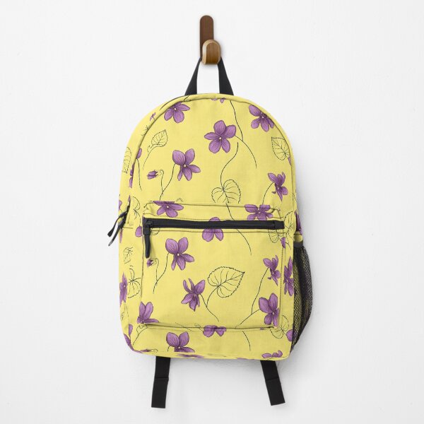 Item preview, Purple Violets on Yellow Vintage Botanical Floral Pattern designed and sold by NuvoraNest.