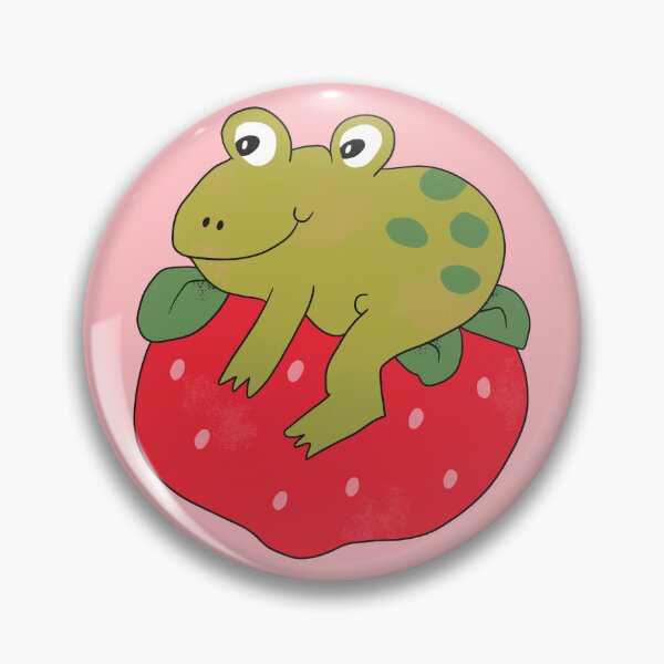Item preview, Frog on Strawberry (Red) designed and sold by yellowflowerhut.