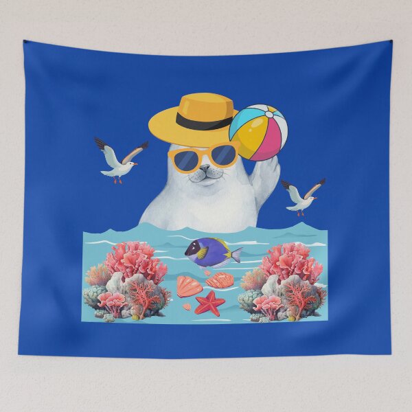 Artikelvorschau, Niedliche Sommerrobbe entworfen und verkauft von DidiDesignShop.