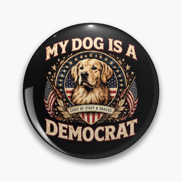 Item preview, My Dog Is A Democrat Golden Retriever Presidential Seal designed and sold by PROPera-design.