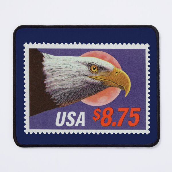 Item preview, Eagle and Moon USA vintage postage stamp 1988 designed and sold by Schulz Lightprint Studio.