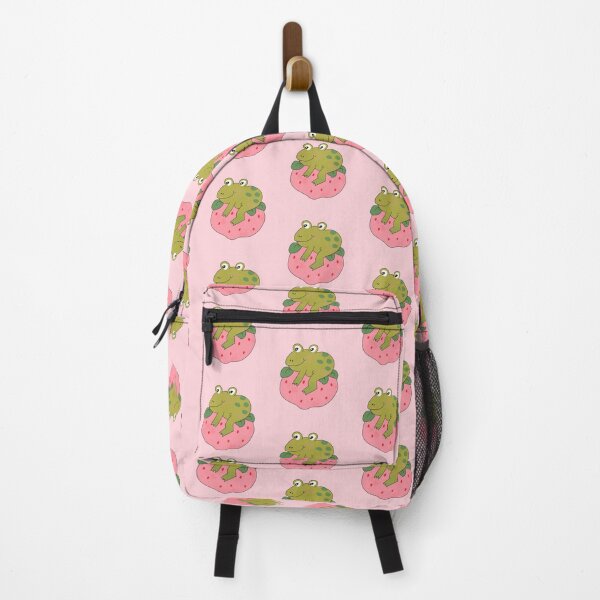 Item preview, Frog on Strawberry (Pink) designed and sold by yellowflowerhut.