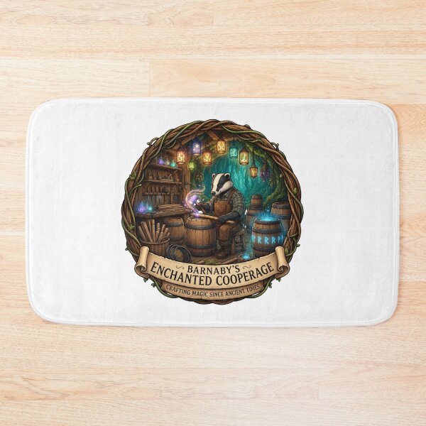 Item preview, Barnaby's Enchanted Cooperage | Magical Barrel Maker | Woodland Cooper Workshop | Fantasy Woodcraft Gift designed and sold by MrDev.