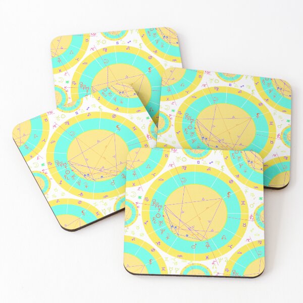 Item preview, blue - yellow of natal of astrological charts designed and sold by OrPolly.