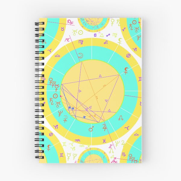 Item preview, blue - yellow of natal of astrological charts designed and sold by OrPolly.
