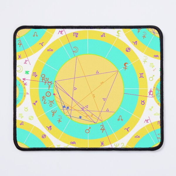 Item preview, blue - yellow of natal of astrological charts designed and sold by OrPolly.