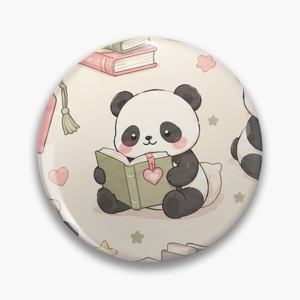Item preview, Panda Heart Bookmark Kawaii Love Pattern designed and sold by Soft Berry Studio.