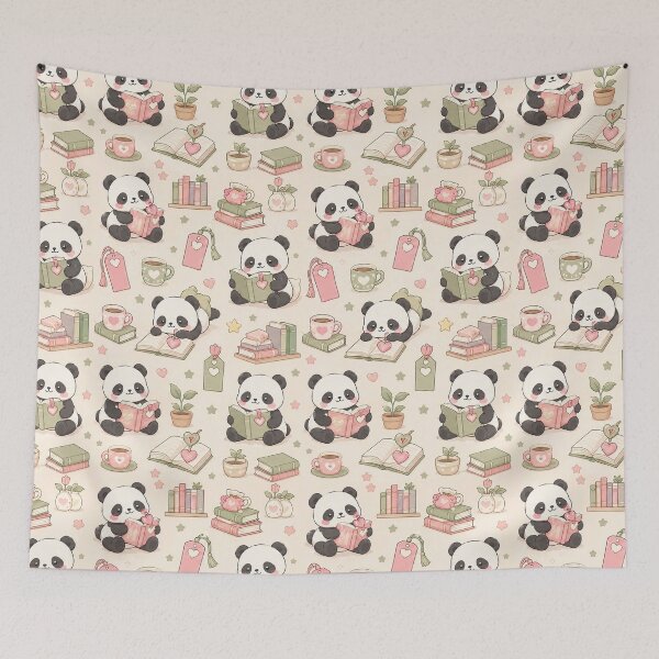 Item preview, Panda Heart Bookmark Kawaii Love Pattern designed and sold by Soft Berry Studio.