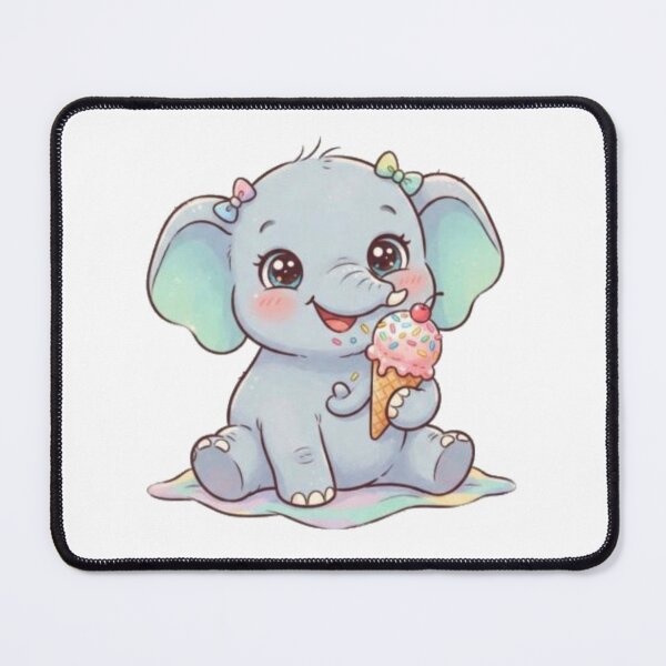 Item preview, A Smiling Baby Elephant - Pastel Summer Colors designed and sold by DigitfanStudio.