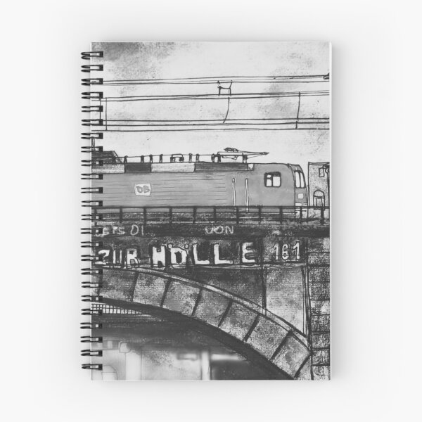 Item preview, Railway Bridge in Dresden Neustadt – Black & White Urban Sketch designed and sold by UMA Urban Sketch.