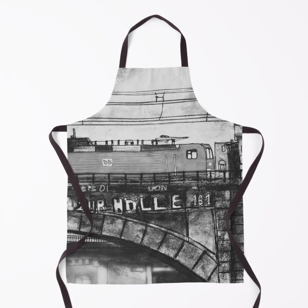 Item preview, Railway Bridge in Dresden Neustadt – Black & White Urban Sketch designed and sold by UMA Urban Sketch.