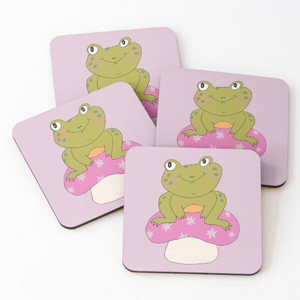 Item preview, Hoppy the Frog on Toadstool (Purple) designed and sold by yellowflowerhut.