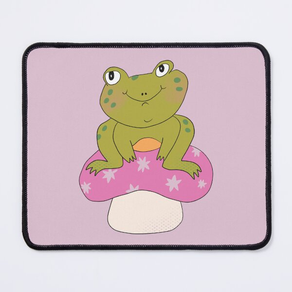 Item preview, Hoppy the Frog on Toadstool (Purple) designed and sold by yellowflowerhut.