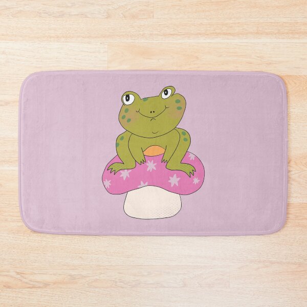 Item preview, Hoppy the Frog on Toadstool (Purple) designed and sold by yellowflowerhut.
