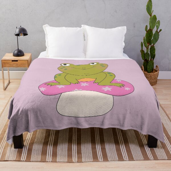 Item preview, Hoppy the Frog on Toadstool (Purple) designed and sold by yellowflowerhut.