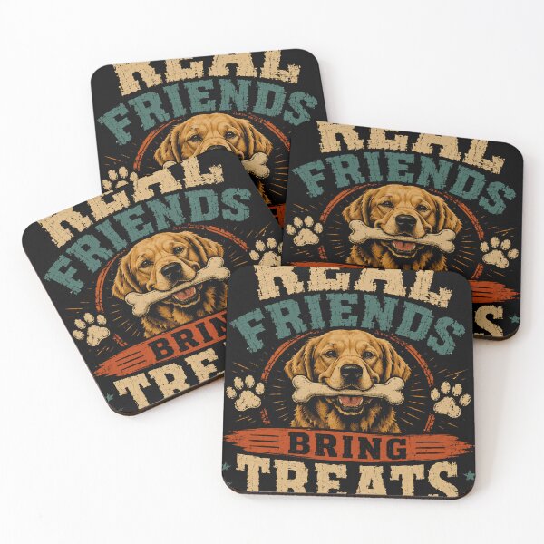 Item preview, Real Friends Bring Treats Dog Lover Pet Owner designed and sold by RetroMini2026.