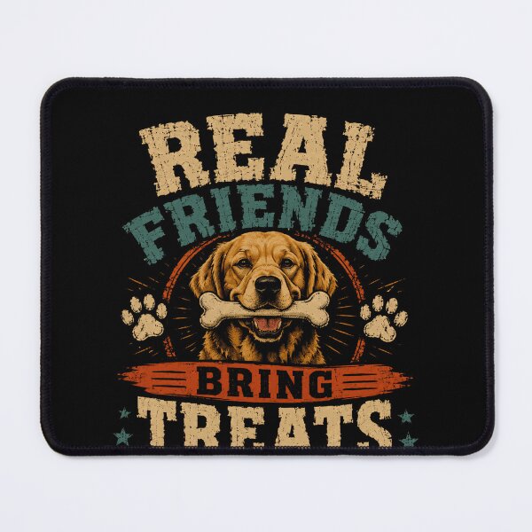 Item preview, Real Friends Bring Treats Dog Lover Pet Owner designed and sold by RetroMini2026.
